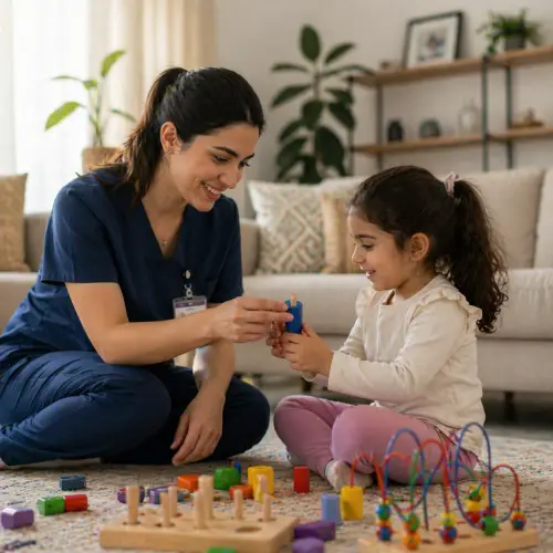 Nurse Playing With Girl